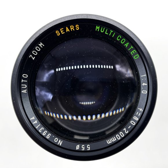 Vtg Sears Multi-Coated Auto Zoom F=80-200mm 1:4.0 Macro Black Camera Lens-Korea - Picture 5 of 6